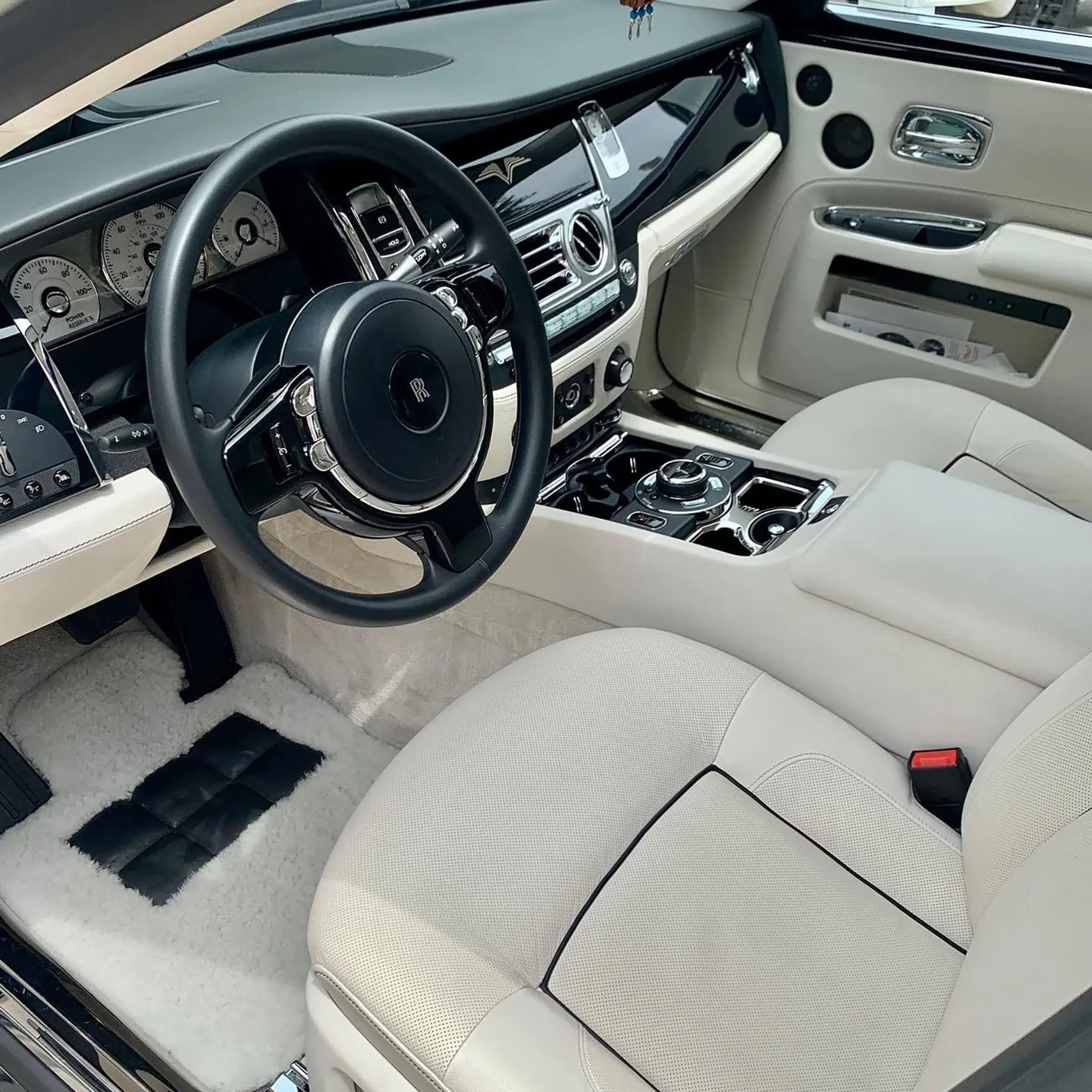 Interior detail finish on a Nashua, NH commuter sedan after car-seat extraction and steam clean
